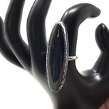 Mother of Pearl Obsidian Ring, size 9