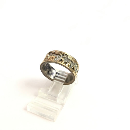 Hopi Carved Story Ring, size 7