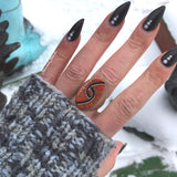 Amy Quandelacy Vintage Adriatic Coral Inlaid Ring, size 10