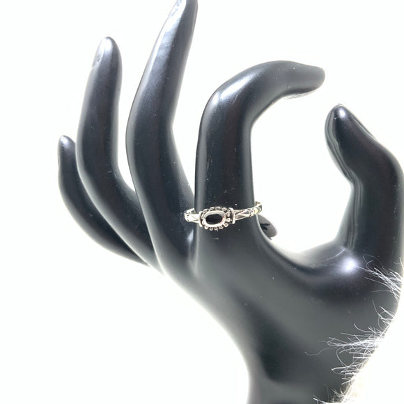 Small Black Onyx Ring, sizes 8