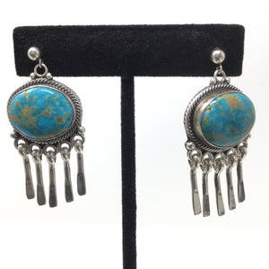 Kingman Turquoise Fringe Post Earrings