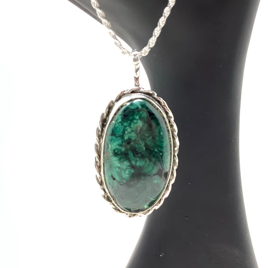 Fern Malachite Pendant