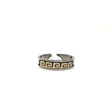 Sterling Silver and 14k Gold Mens Ring