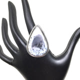 Large Dendrite Opal Ring, size 8