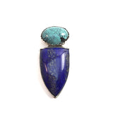 Chinese Turquoise and Lapis Pendant