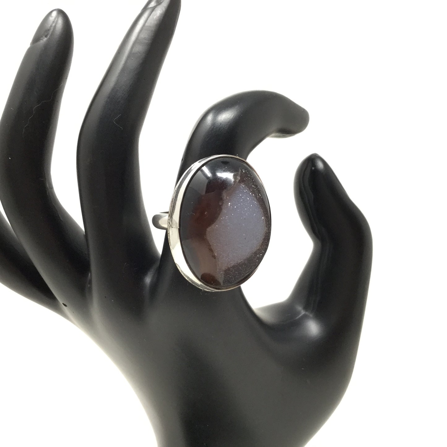 Druzy Quartz Ring, size 8