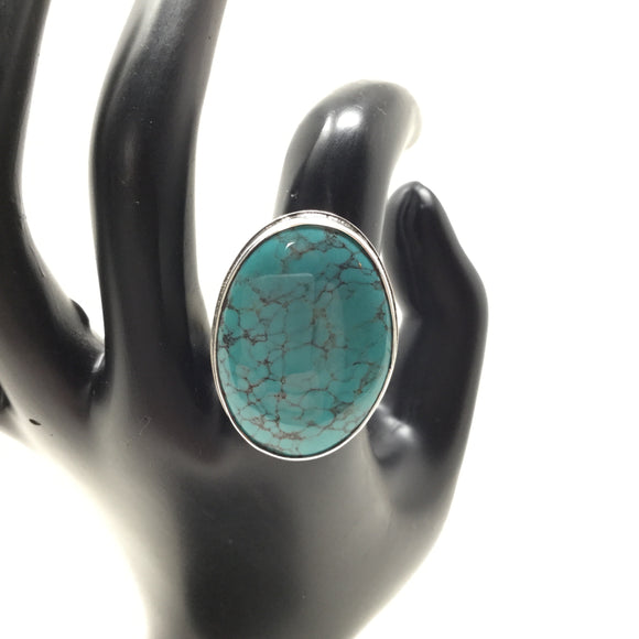 Chinese Turquoise Ring, size 9