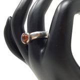 Amber Ring with Bold Band, sizes 7.5 & 8