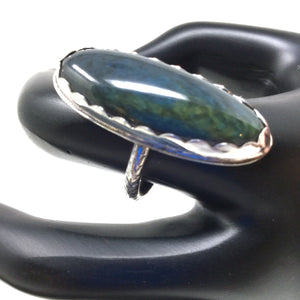 Mother of Pearl Obsidian Ring, size 8