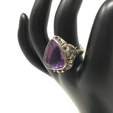 Large Natural Amethyst Ring, size 8