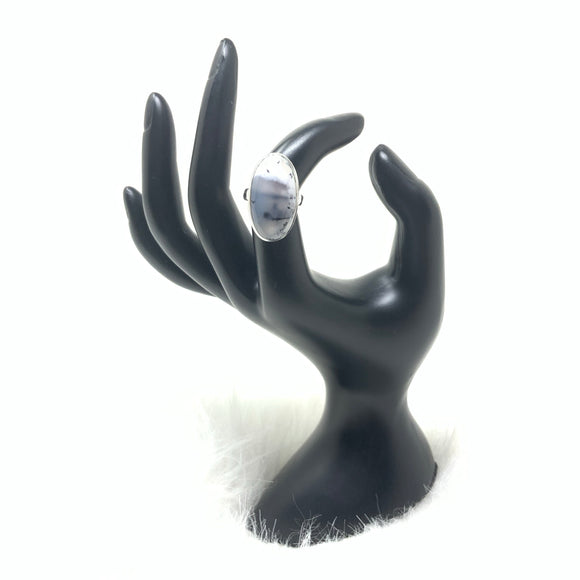 Dendritic Opal Ring, size 5