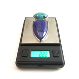 Chinese Turquoise and Lapis Pendant