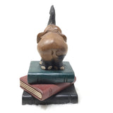 Elephant on Books Carving