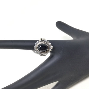 Black Onyx Ring, size 7.5