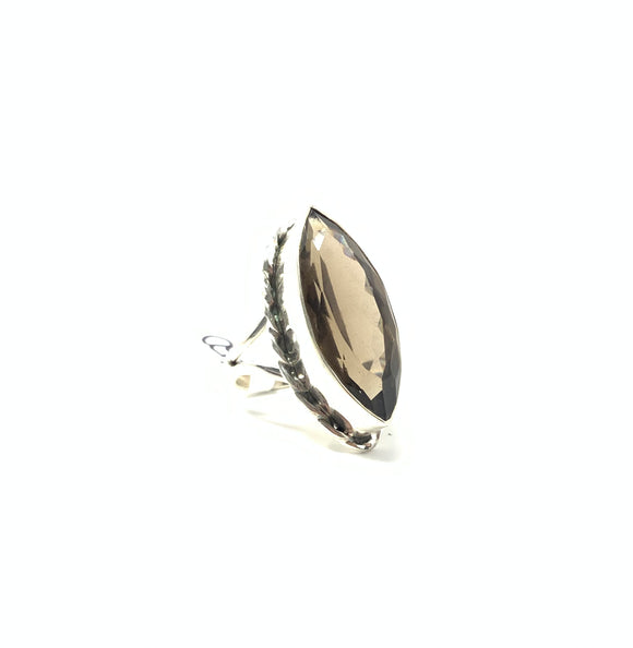 Smoky Quartz Ring, size 8