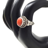 Adriatic Red Coral Ring, size 7&7.5