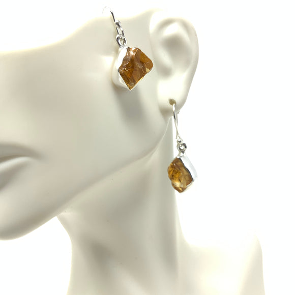 Rough Citrine Earrings