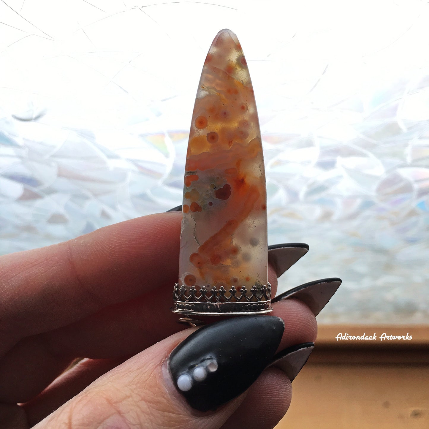 Ocean Jasper Tongue Pendant