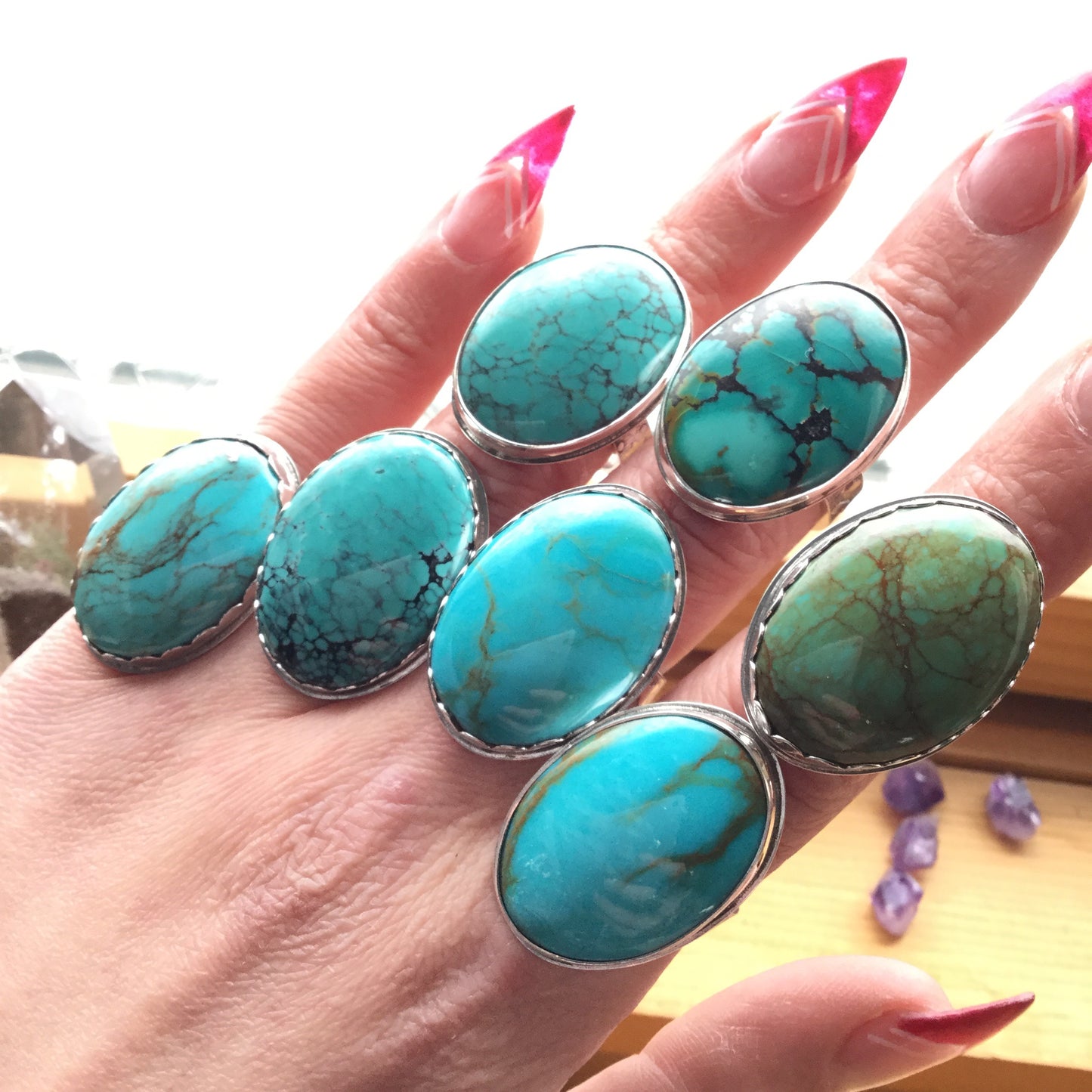 Chinese Turquoise Ring, size 8
