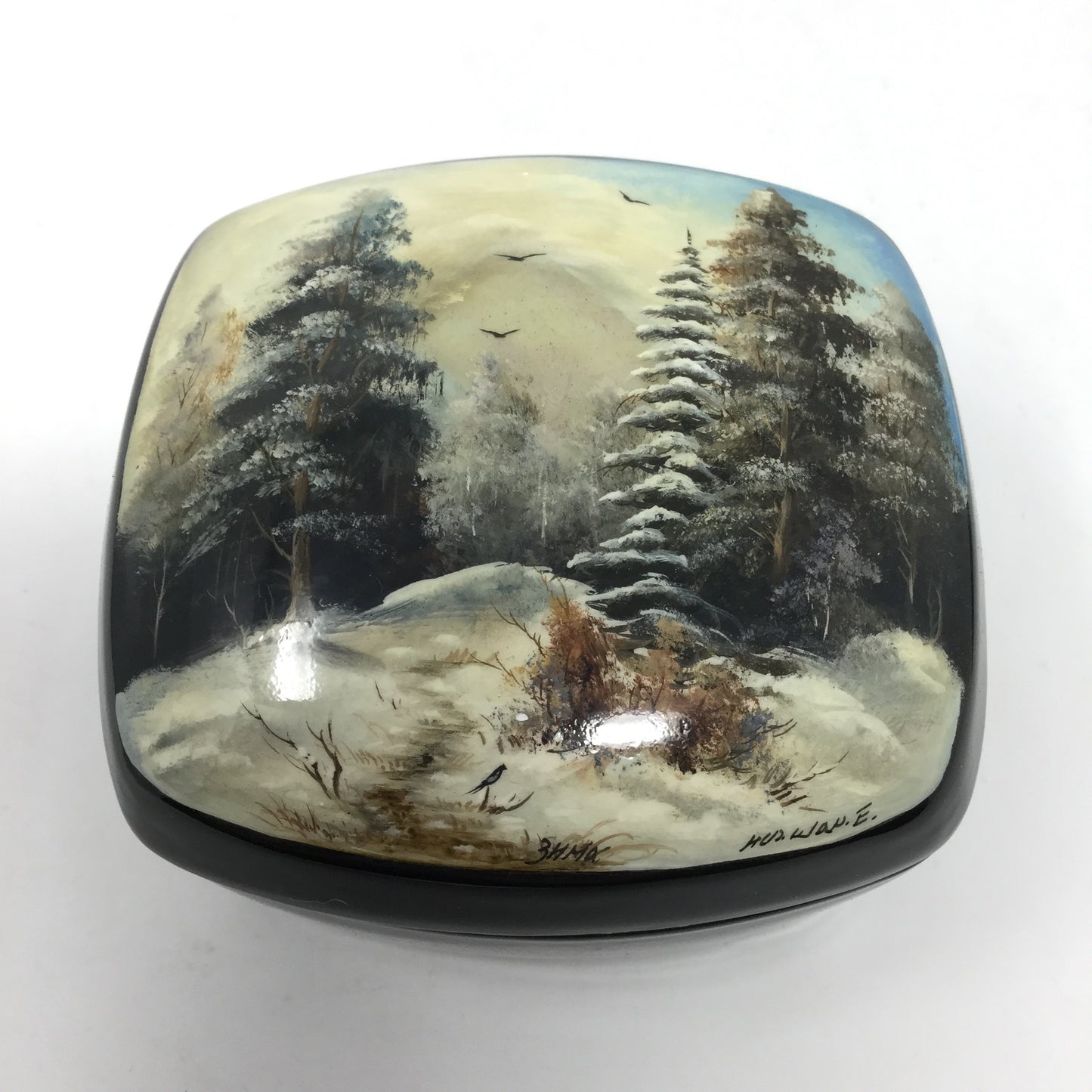 Lacquered Winter Themed Box