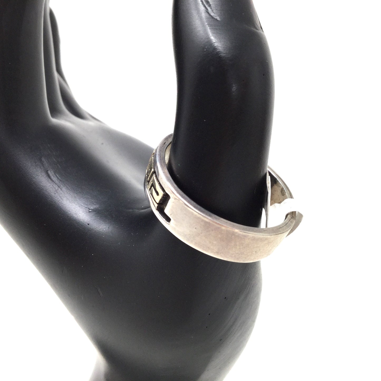 Sterling Silver and 14k Gold Mens Ring