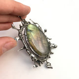 Labradorite Brutalist Pendant