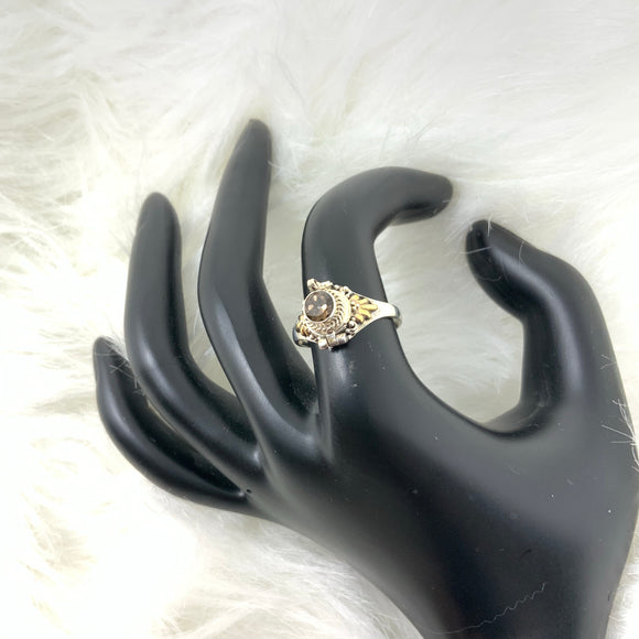 Smoky Quartz Poison Ring, size 8