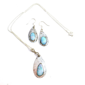 Rare Black Opal Matching Set