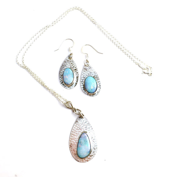 Rare Black Opal Matching Set
