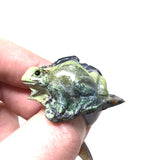Carved Hubei Turquoise Frog