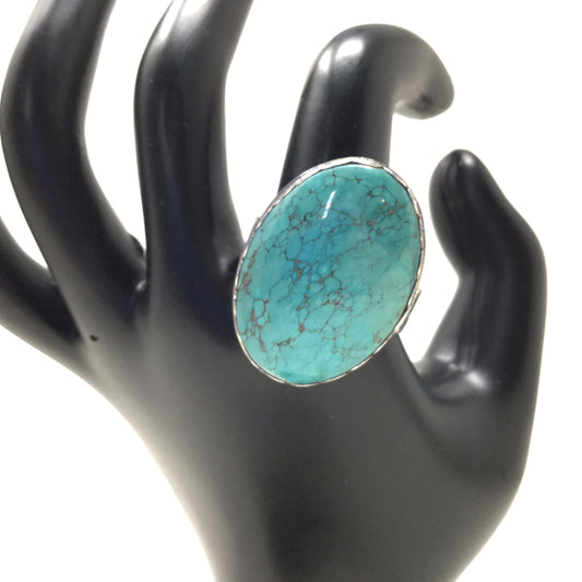 Chinese Turquoise Ring, size 14