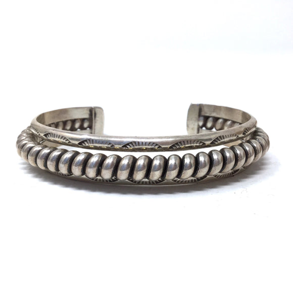 Stamp Detailed Twist Cuff Bracelet