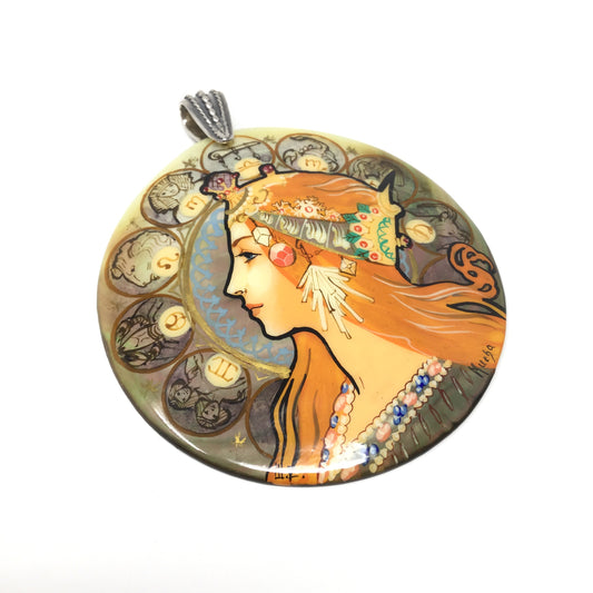 Lacquered Abalone Shell Pendant