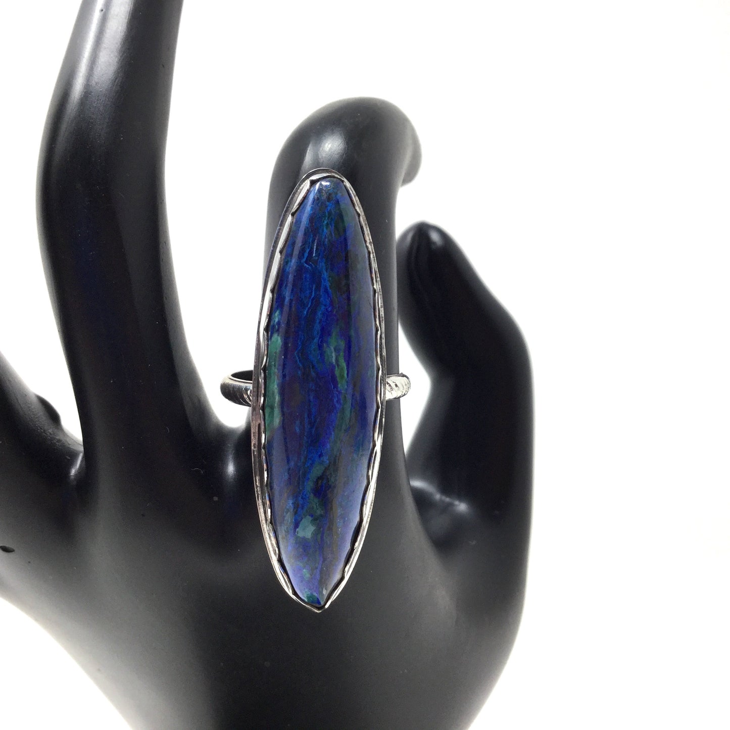 Azurite Malachite Ring, size 9