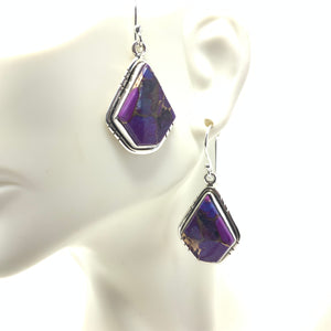 Purple Mojave Turquoise Earrings