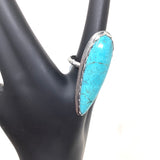 Chinese Turquoise Talon Ring, size 8
