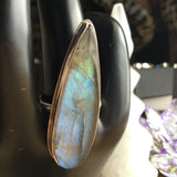 Labradorite Talon Ring, size 9