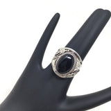 Large Black Onyx Ring, size 15