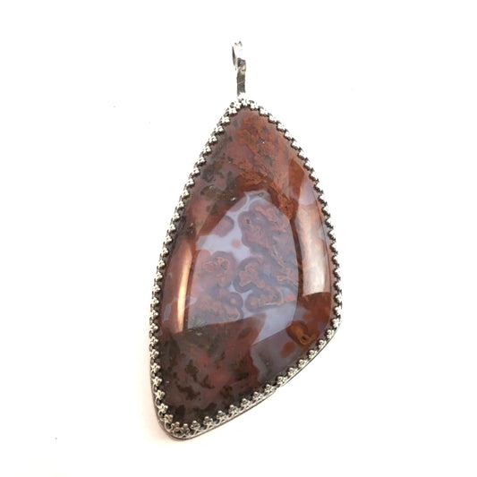 Red Plume Agate Pendant