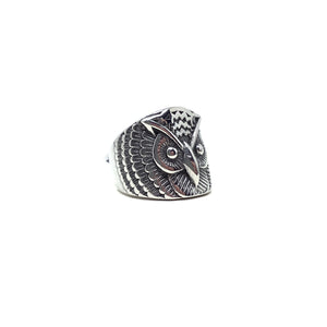 Stainless Steel Owl Ring, size 10