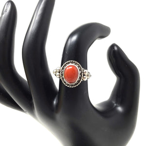 Adriatic Red Coral Ring, size 7&7.5