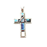 Zuni Inlay Cross Pendant