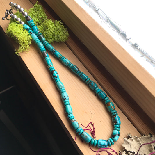 Kingman Turquoise Beaded Necklace