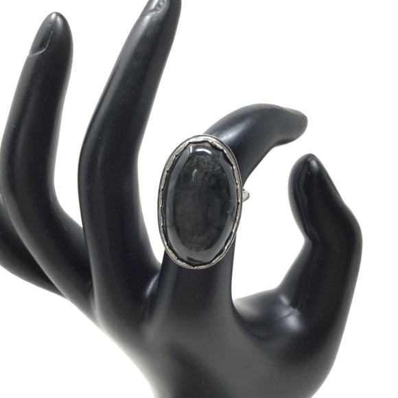 Mother of Pearl Obsidian Ring, size 6