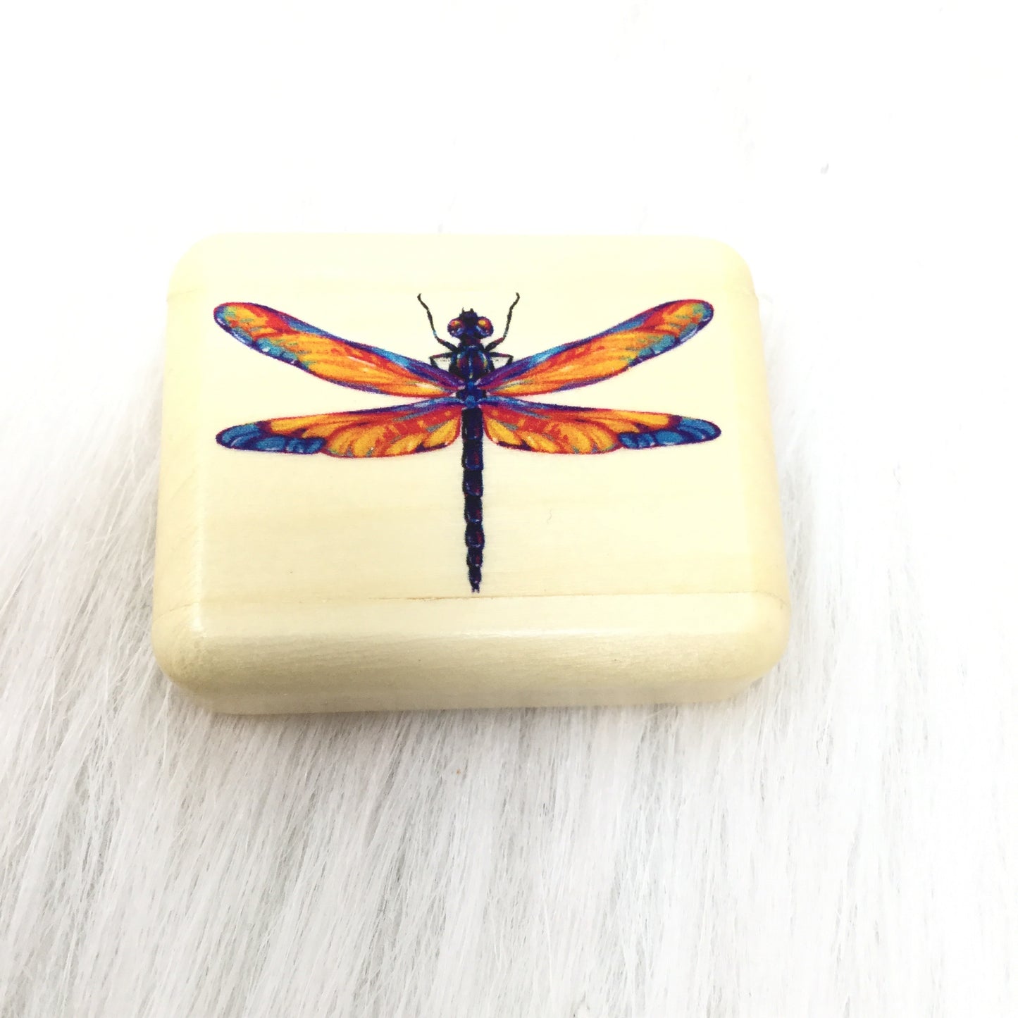 Laser Colored Dragonfly Slider Box
