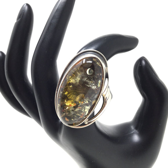 Baltic Amber Ring, size 7