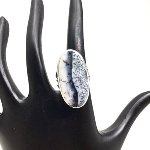 Dendrite Opal Ring, size 6